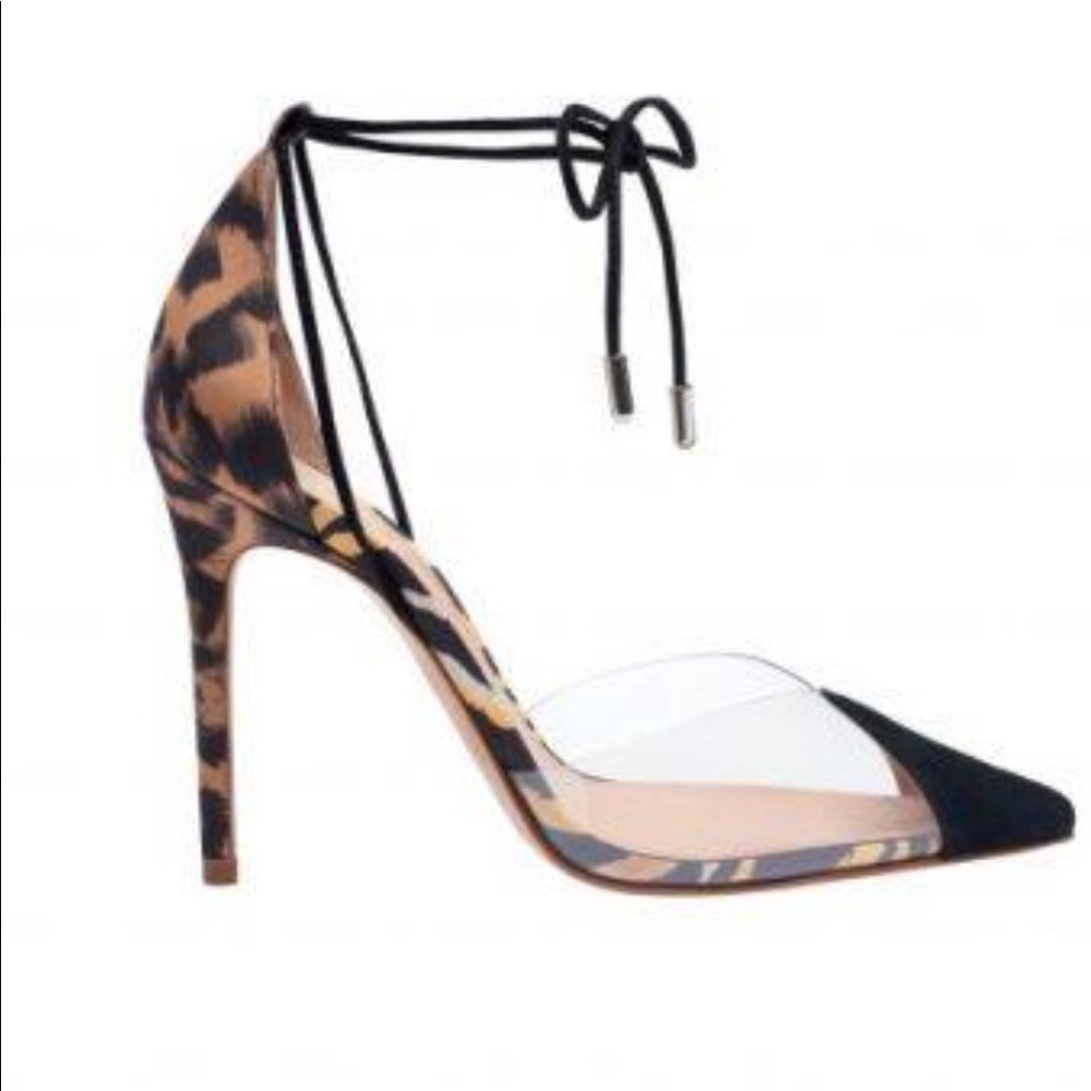 SCHUTZ Black and Brown Heels with Stiletto Design